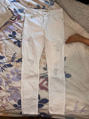 Jean troué blanc Pimkie