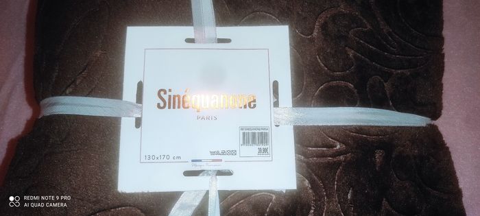 Plaid neuf marque Sinequanone couleur marron foncé - photo numéro 2