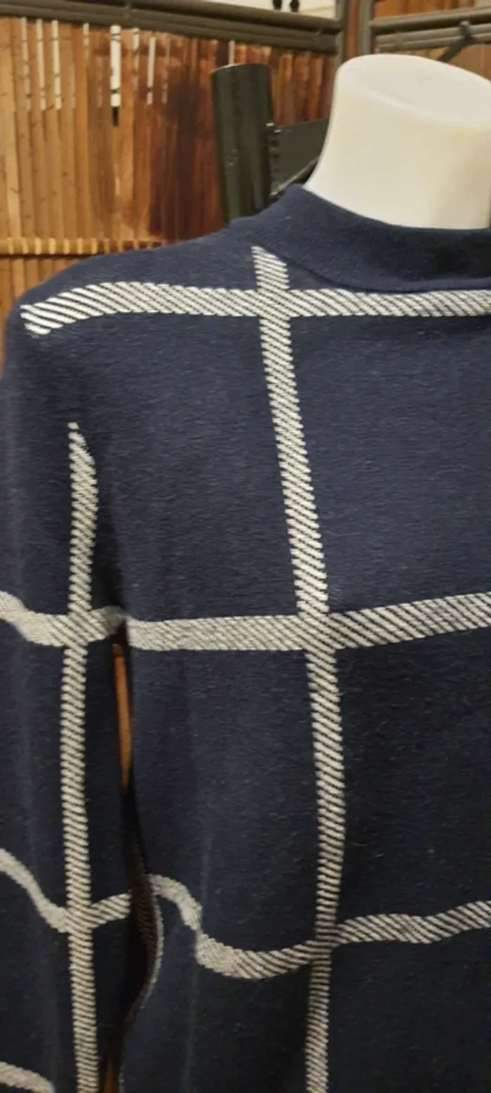 Pull à carreaux "R essentiel" taille M - photo numéro 2