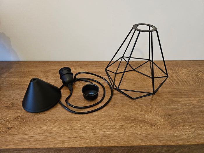 lustre industriel noir - photo numéro 2