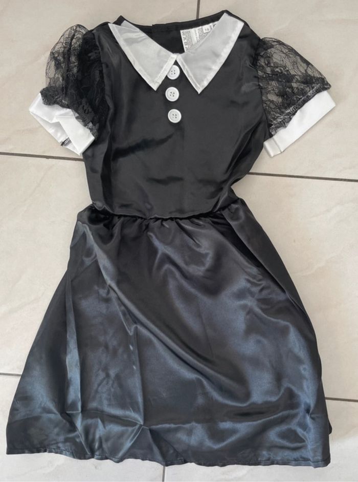 Déguisement : robe et perruque Mercredi Addams T 7-9 ans - photo numéro 5
