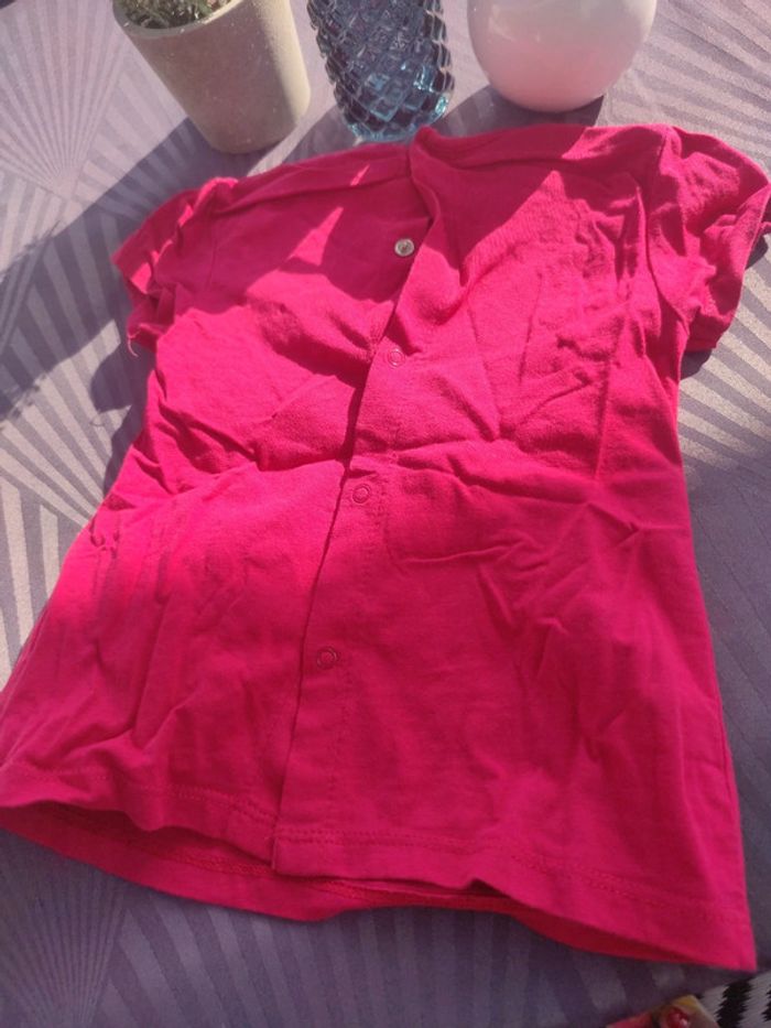 Tee shirt basique rose fushia - photo numéro 3