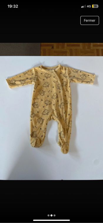 Pyjama bébé garçon ou mixte 3 mois