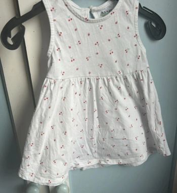 🌸 Robe débardeur blanche 9 mois – Kiabi 🍒