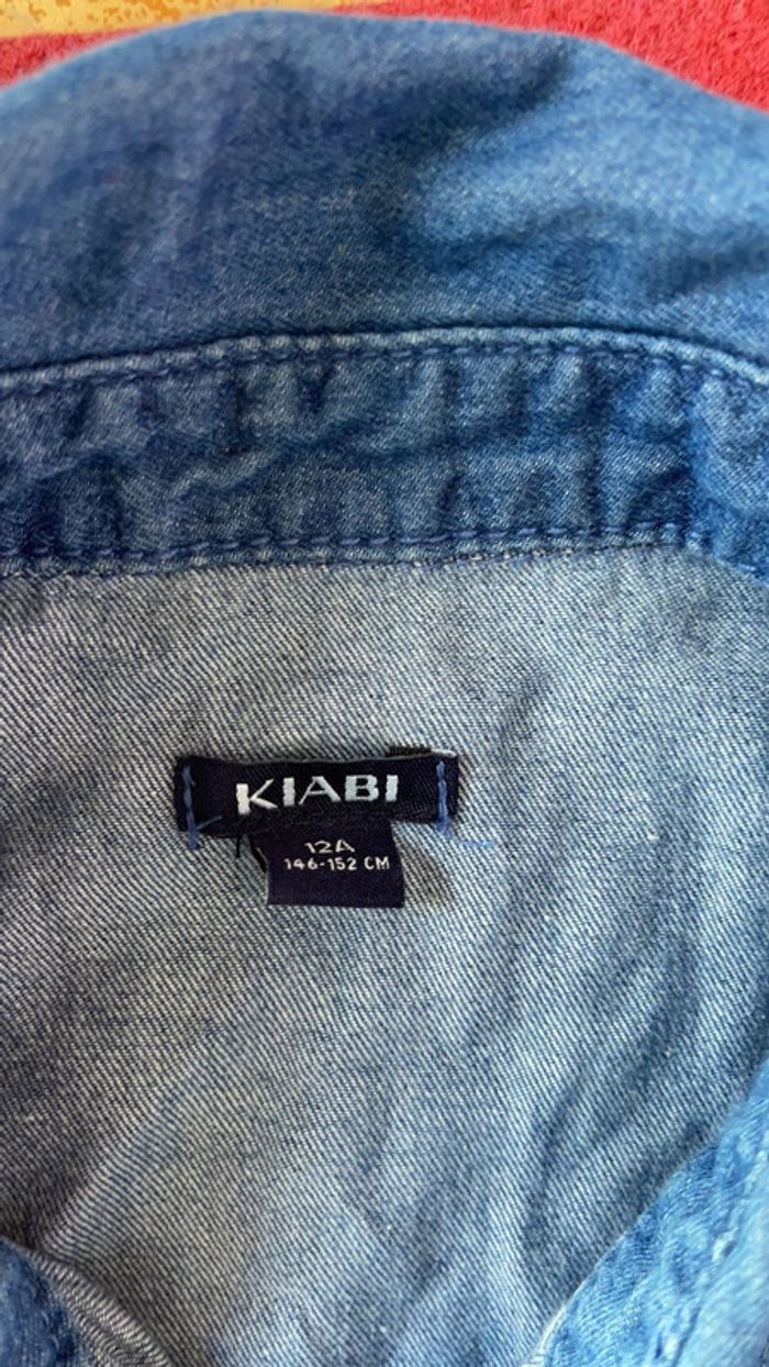 Jolie chemise en jean fille taille 12 ans - photo numéro 2