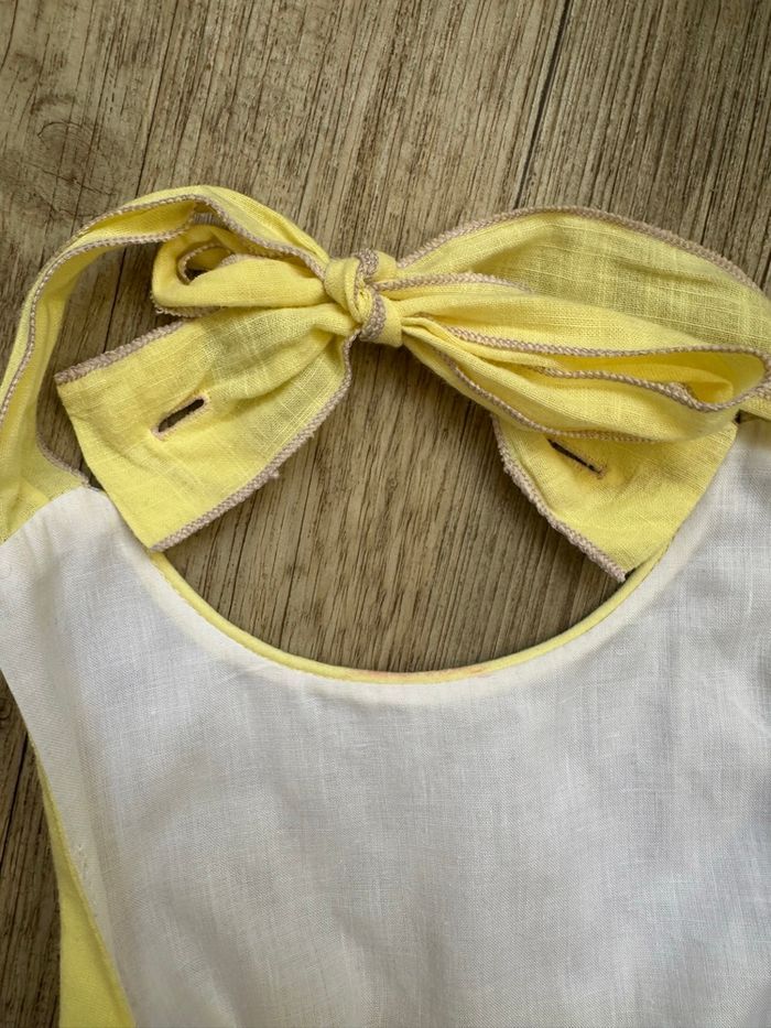 Robe Vichy Lila jaune dos nu abuela tata 4 ans fille - photo numéro 3