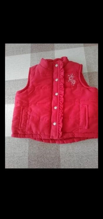 Manteau 6 mois Epais sans manches rouge