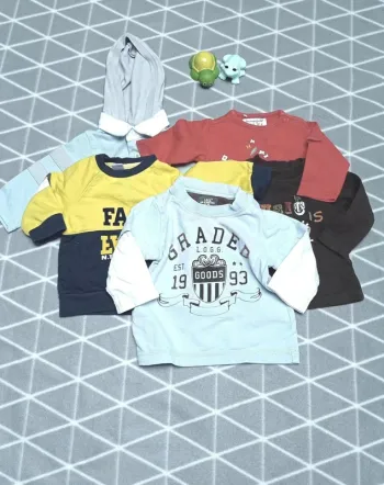 🦁Lot 5 hauts manches longues, 3 mois