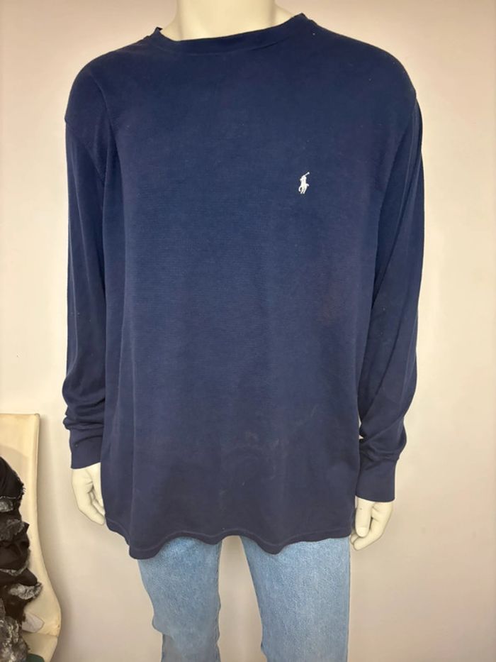 T-shirt manches longues Ralph Lauren bleu marine - Taille XXL - photo numéro 5