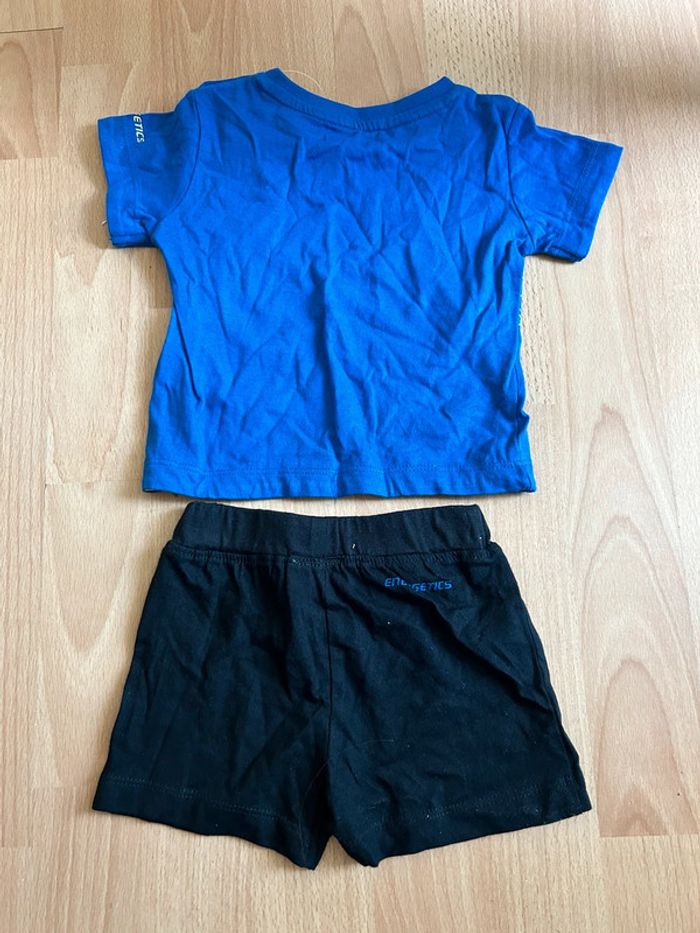 Bel ensemble d’été T-shirt + short Energetics T. 9 mois/71 cm garçon neuf avec étiquette - photo numéro 2