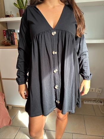 Robe noire avec boutons ASOS