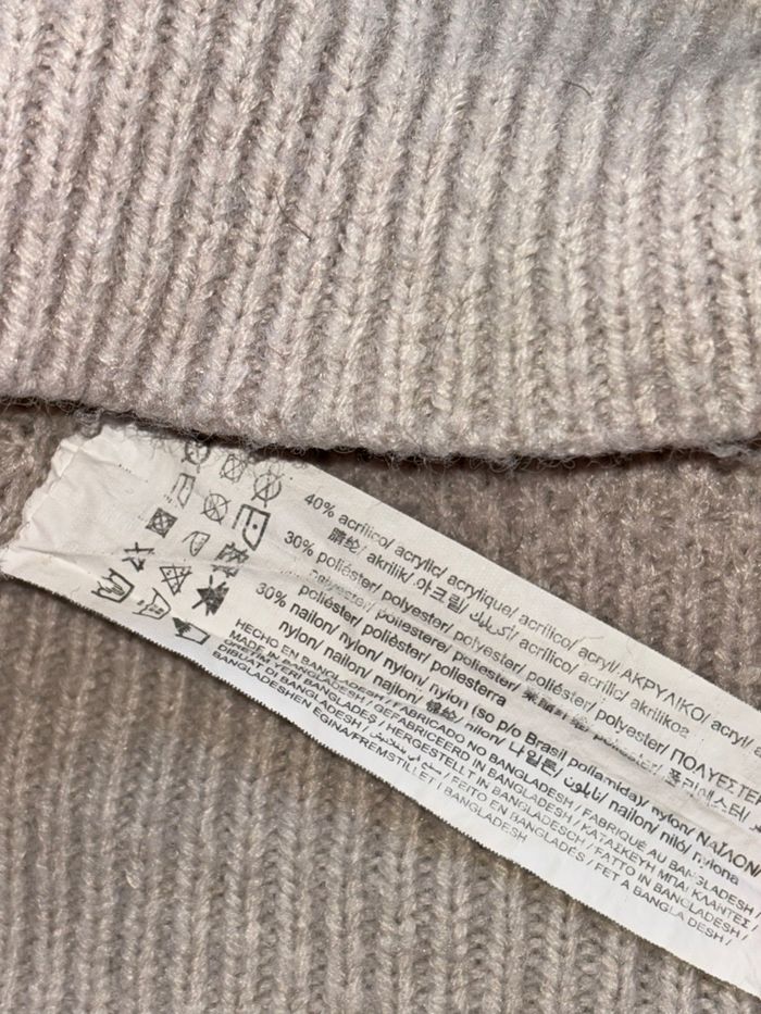 Pull beige en maille - photo numéro 5