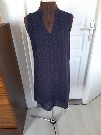 Robe été vintage dentelle de coton doublée naf naf