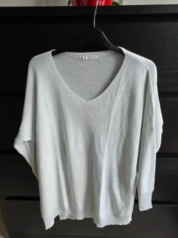 pull fin blanc paillettes Vintage dressing