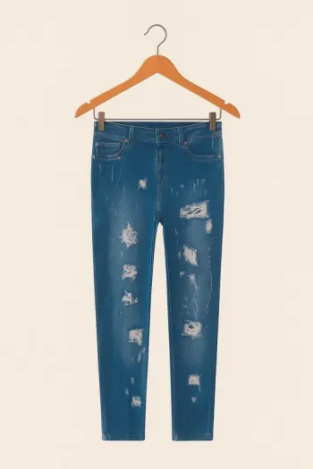 Leggings effet jeans bleu destroy – Taille XXL – Marque OSE – Très bon état
