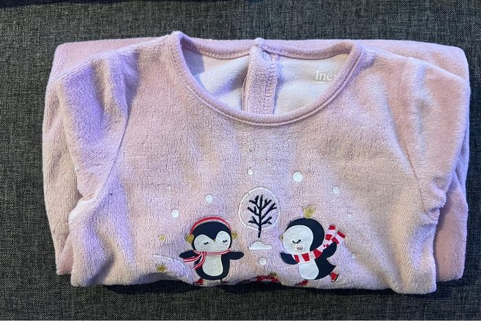 Lot 3 pyjamas hiver en velours bébé fille Tex In extenso 18 mois - photo numéro 4