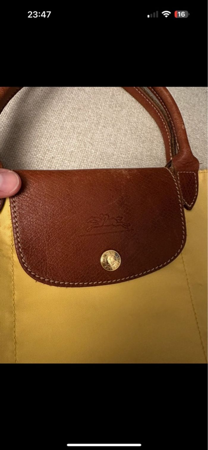 Sac Longchamp jaune - photo numéro 6