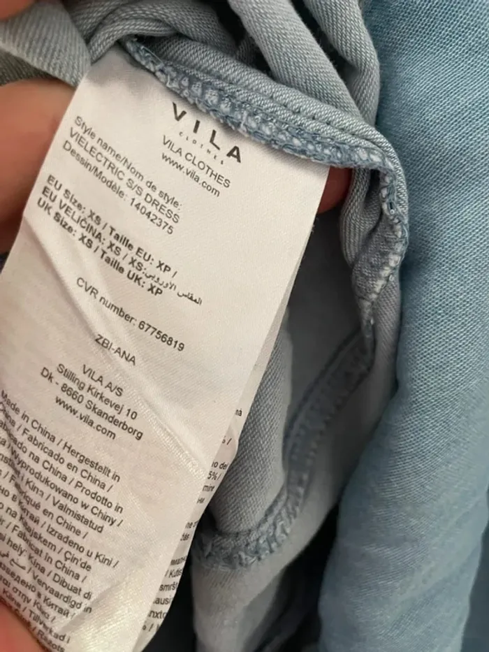 Robe bleu jeans Vila taille XS - photo numéro 5