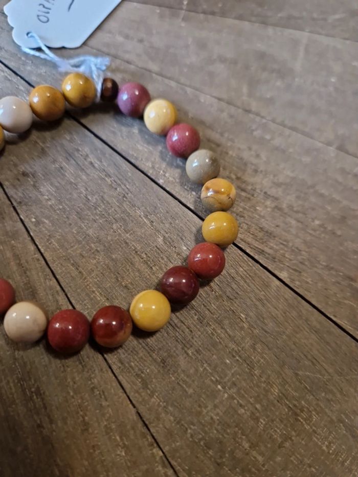 Bracelet jaspe mookaite neuf - photo numéro 2