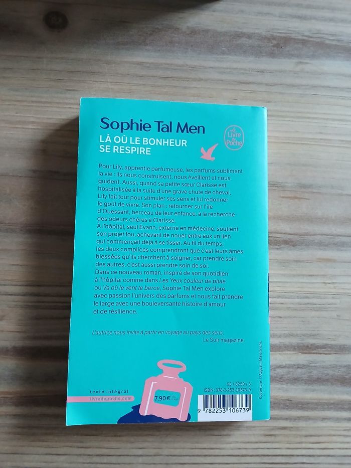 Livre Le où le bonheur se respire - Sophie Tal Men - photo numéro 2