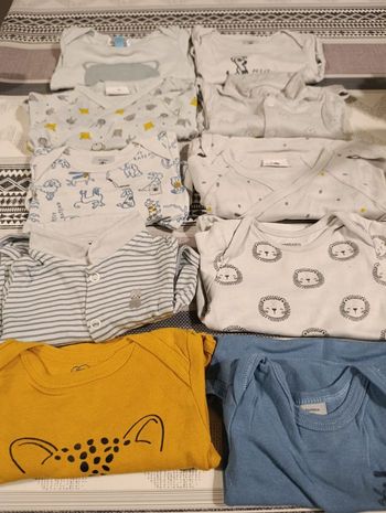 Body bébé garçon 3 mois lot de 10 Valentin et Manon Obaïbi petit bateau...