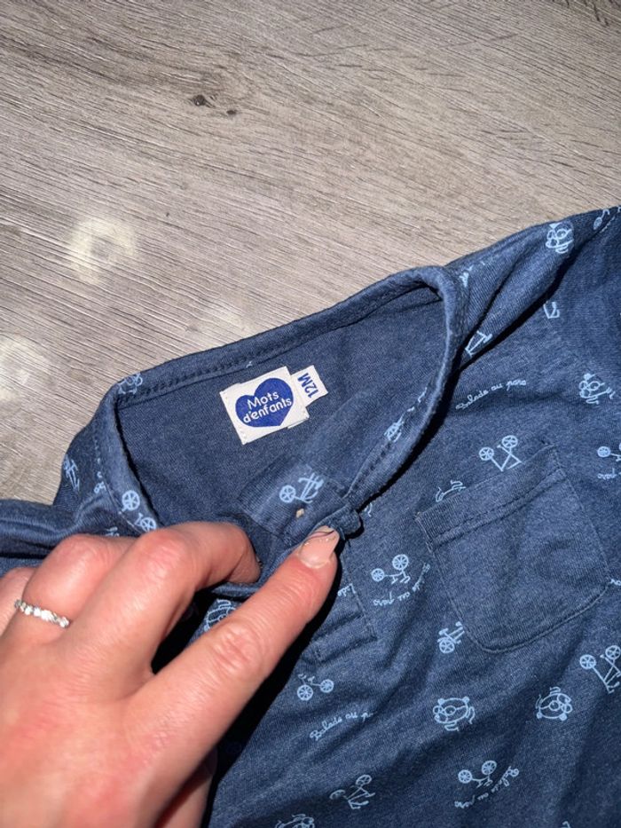 TEE shirt manches longues 12 mois tex baby neuf - photo numéro 3