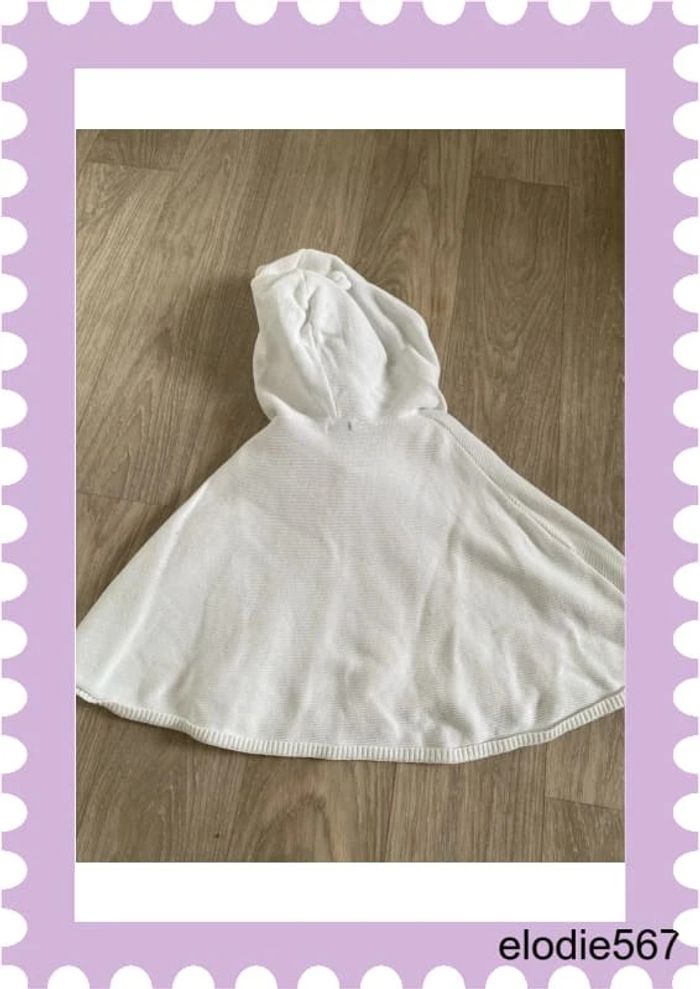 Poncho blanc kiabi 24 mois - photo numéro 3