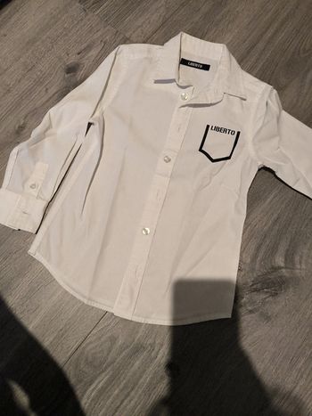 Chemise manches longues liberto blanche ceintrée