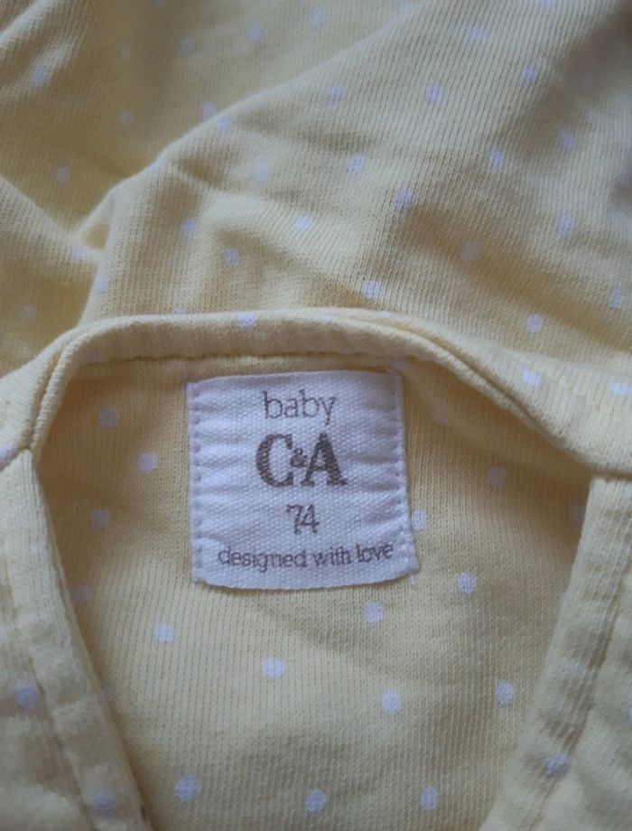 Robe jaune C&A 74 cm - photo numéro 5