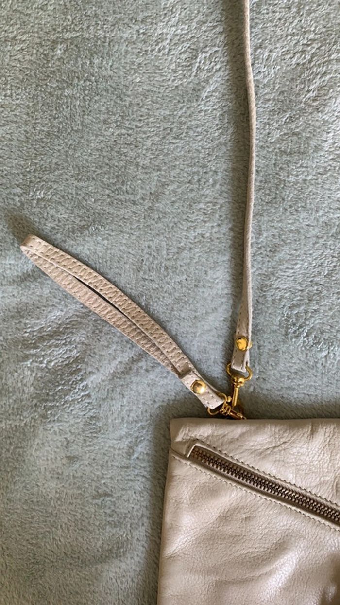 Sac bandoulière beige et doré - photo numéro 4