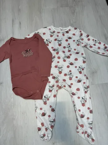 Lot ensemble Stitch pyjama chaud et body 18 mois