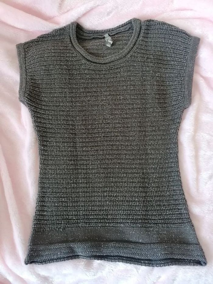 Pull tunique à paillettes