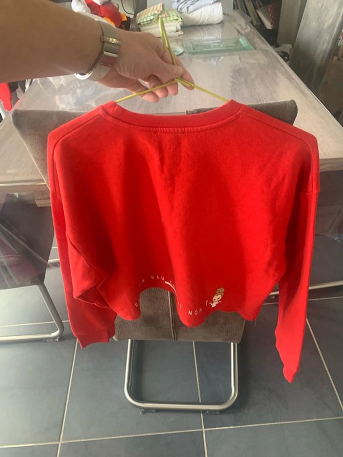 Pull rouge imprimé - photo numéro 3