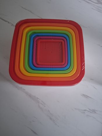 Lot de7 boîtes conservation en plastique 