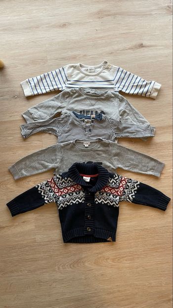 Lot pull garçon 12 mois