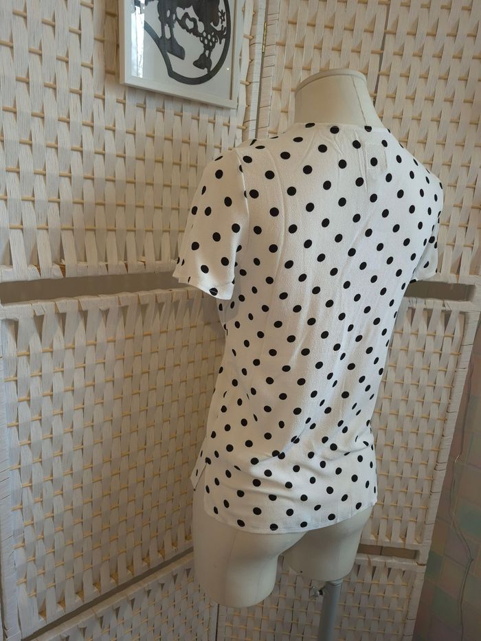 Joli top blanc à pois noirs Karl Marc John femme TS / 36 - photo numéro 4