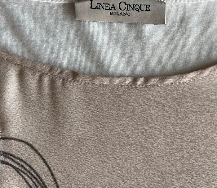 t-shirt fluide ton taupe/mastic Linea Cinque Taille M - photo numéro 4