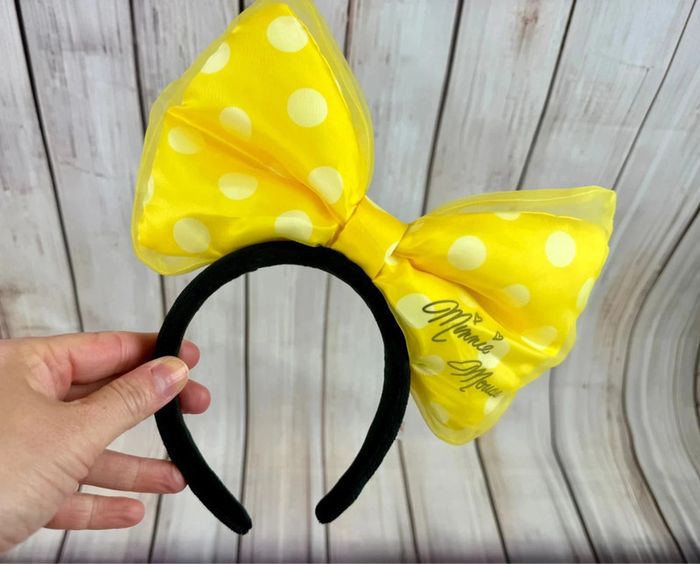 Ears serre-tête Disneyland Tokyo noeud Minnie jaune - photo numéro 3