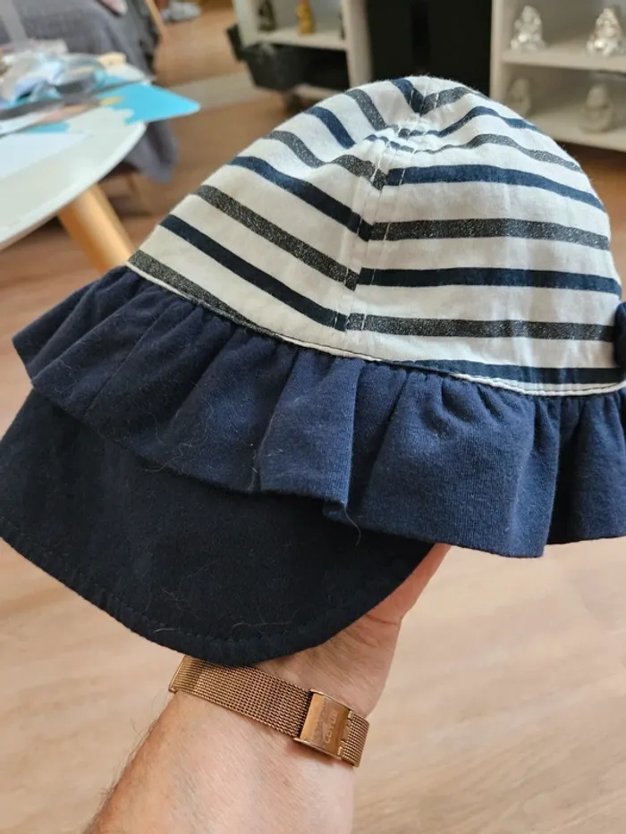 Chapeau de soleil bébé fille - photo numéro 3