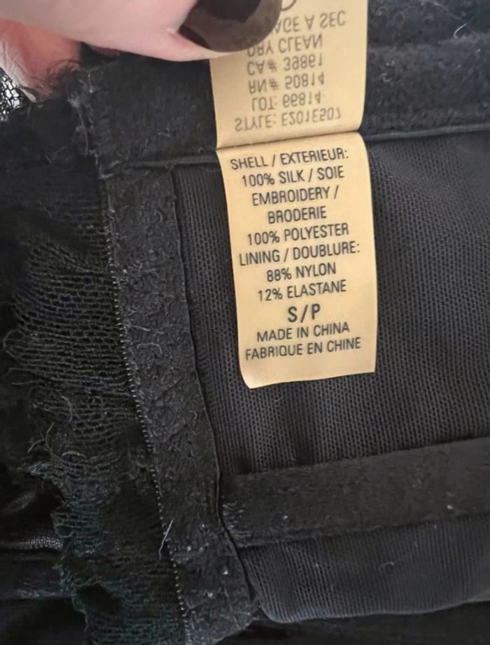 Bustier corseté noir broderies et soie taille 34 - Elie Tahari - photo numéro 8