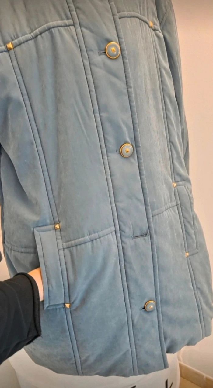 WEILL Paris – Veste Matelassée Bleu-Gris – T42 – Élégance Intemporelle - photo numéro 3