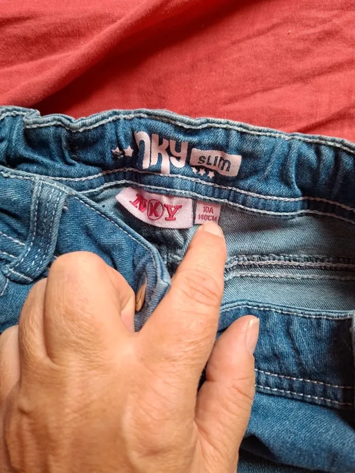 Lot 2 jeans slims 10 ans - photo numéro 10