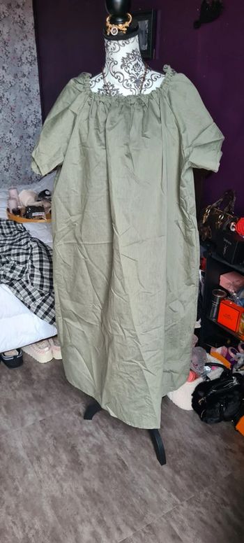 Robe été grande taille kaki