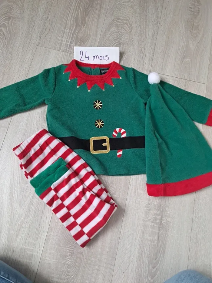 Pyjama noel 24 mois lutin