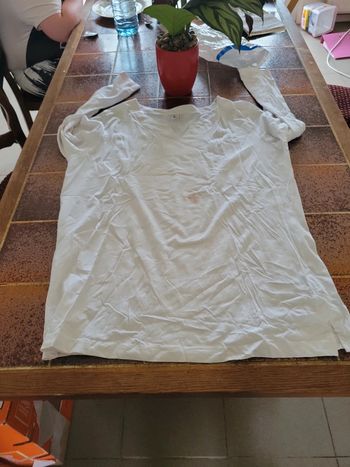 Tee shirt manches longues blanc