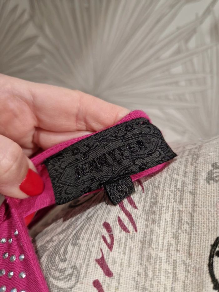 Jolie haut chic rose et strass Jennyfer taille 36 - photo numéro 3