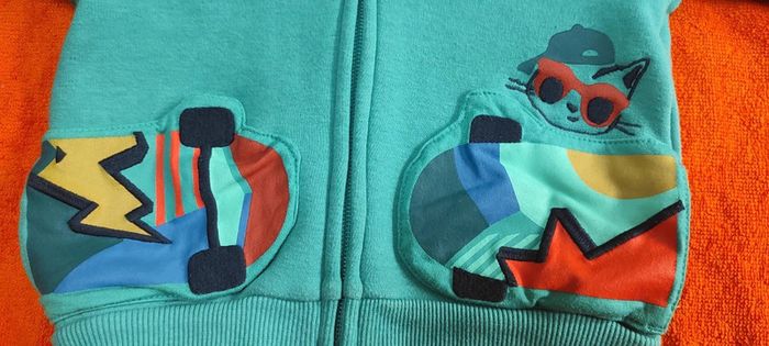 Gilet zippé Dpam 6 mois - photo numéro 2