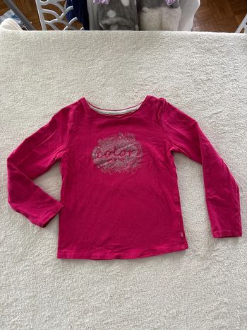 T-shirt manches longues 4 ans fushia