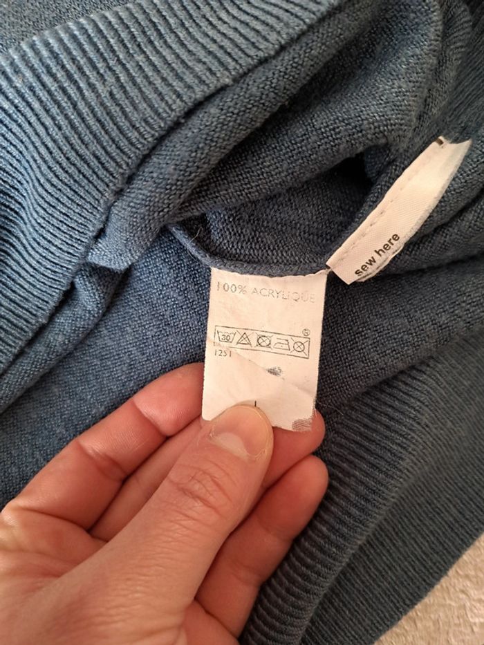 Pull bleu Custer - photo numéro 3