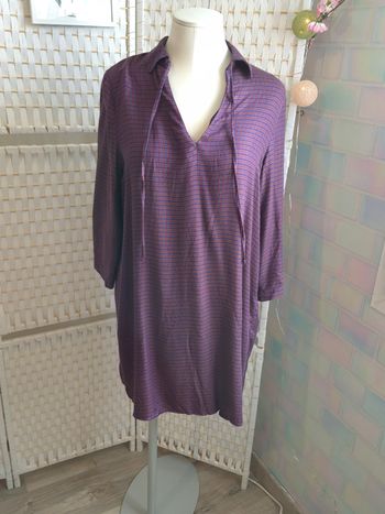 Jolie robe tunique Etam motif chevrons/carreaux femme T38 / M